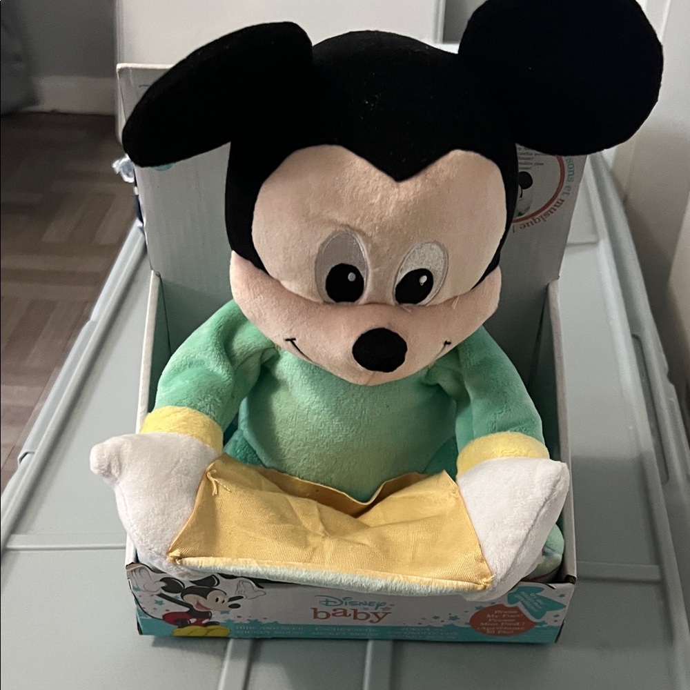 Disney Baby Mickey Mouse Plush - Green and Yellow